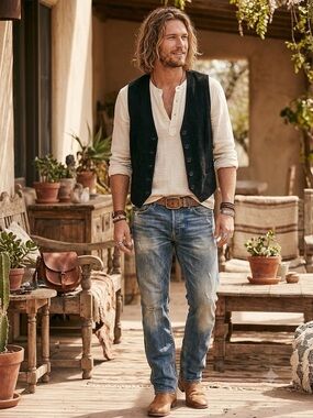 Vintage ALEX ROSSI SUEDE VEST